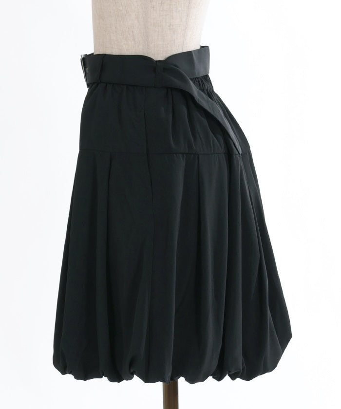 Balloon Mini Skirt with Belt