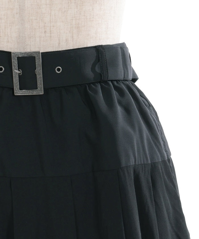 Balloon Mini Skirt with Belt