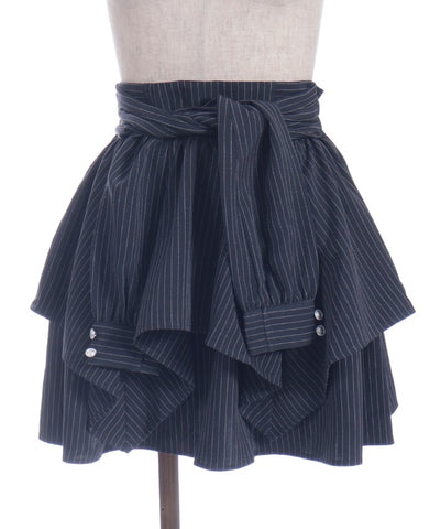 Shirt Wrap Design Irregular Hem Mini Skirt