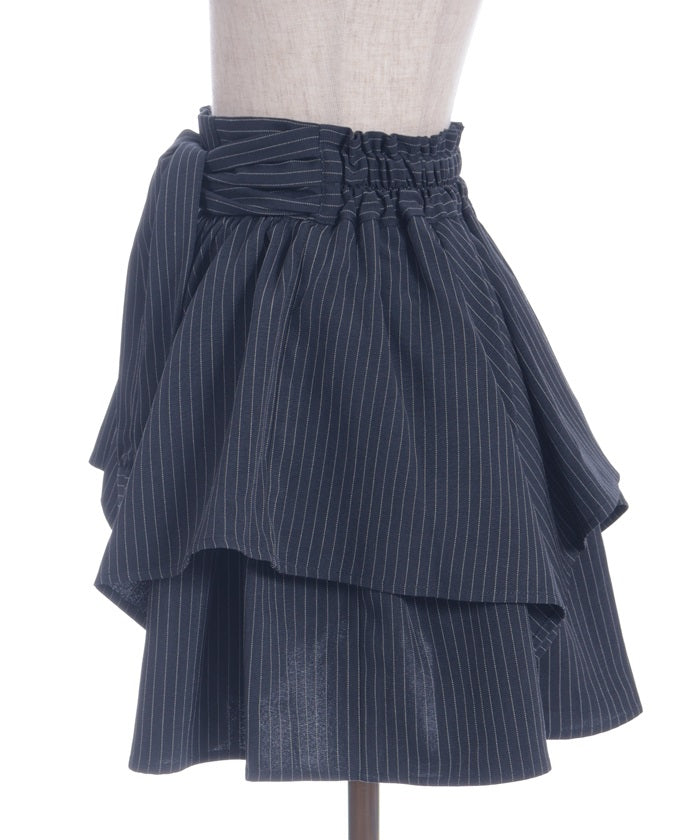 Shirt Wrap Design Irregular Hem Mini Skirt