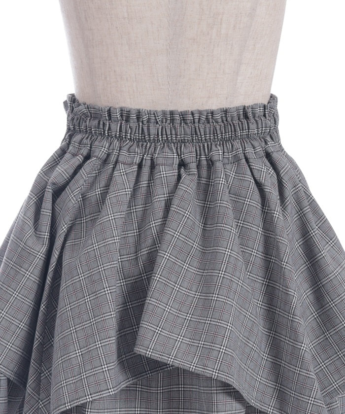 Shirt Wrap Design Irregular Hem Mini Skirt
