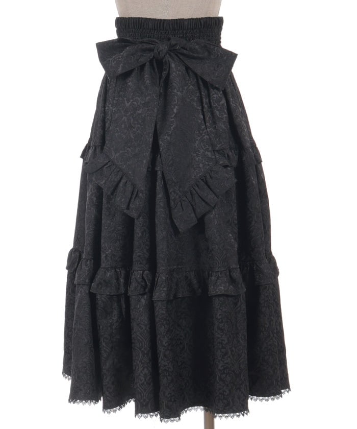 axes femme 夜空月雪街並みフレアスカート黒レースゴスロリ姫ロリKERA Victorian Skirt – axes femme from JAPAN