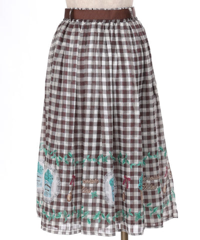 Chocolate Mint Print Skirt