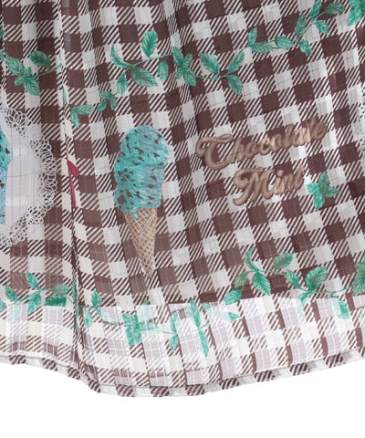 Chocolate Mint Print Skirt