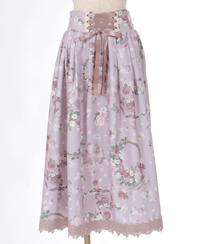 Rose Wreath Pattern Skirt