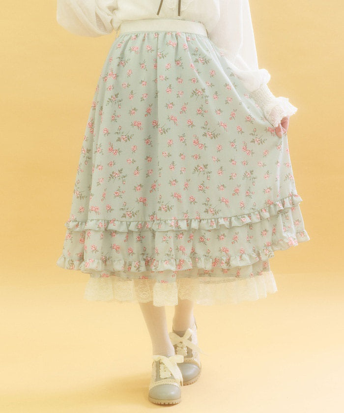 Miniature Rose Pattern Skirt (Pre-order)