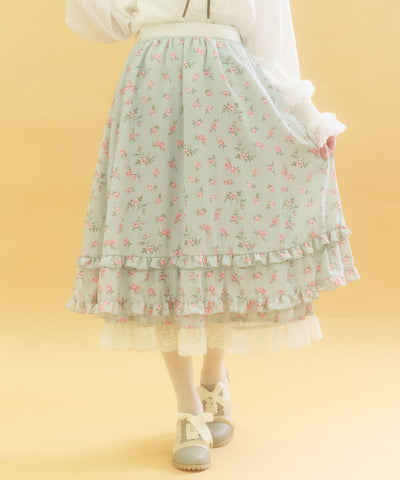 Miniature Rose Pattern Skirt (Pre-order)