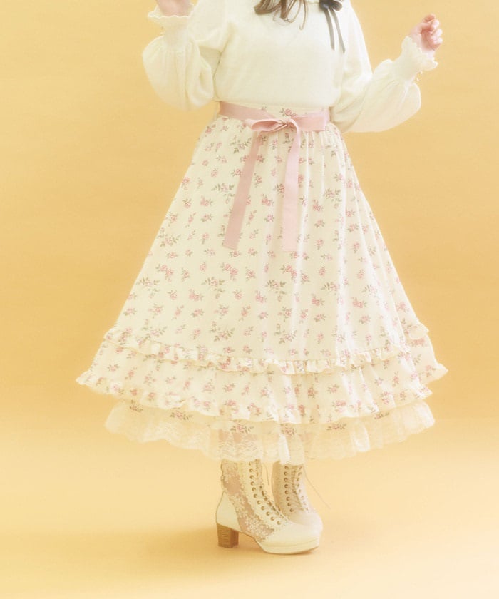 Miniature Rose Pattern Skirt (Pre-order)