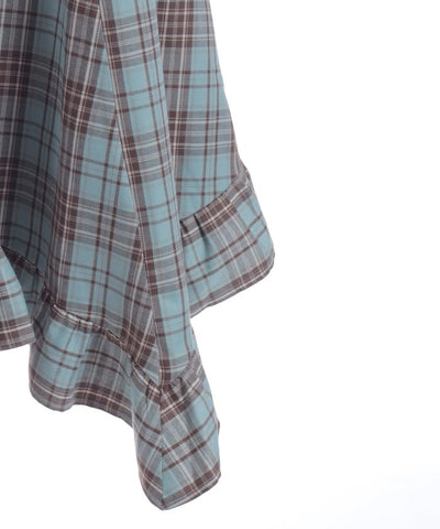 Tartan Plaid Irregular Hem Skirt