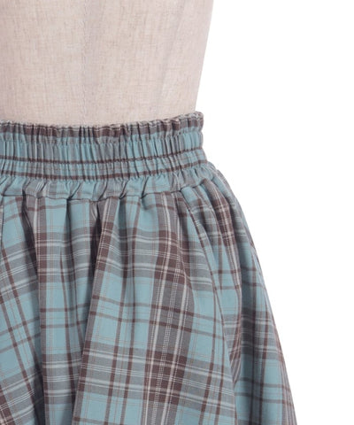 Tartan Plaid Irregular Hem Skirt