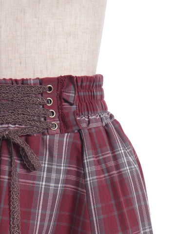 Tartan Plaid Irregular Hem Skirt