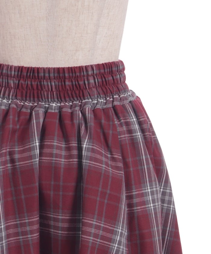 Tartan Plaid Irregular Hem Skirt