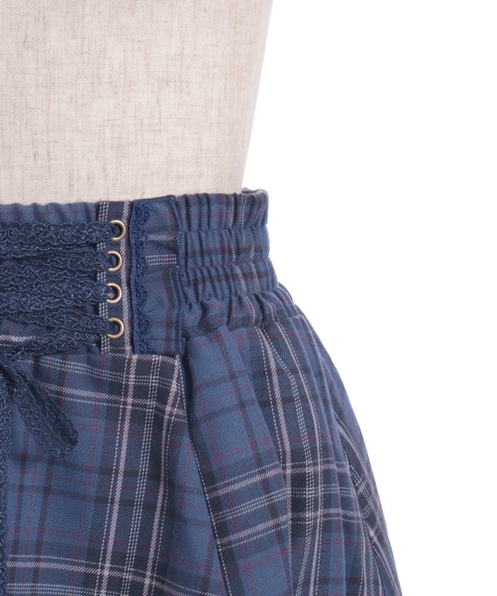 Tartan Plaid Irregular Hem Skirt