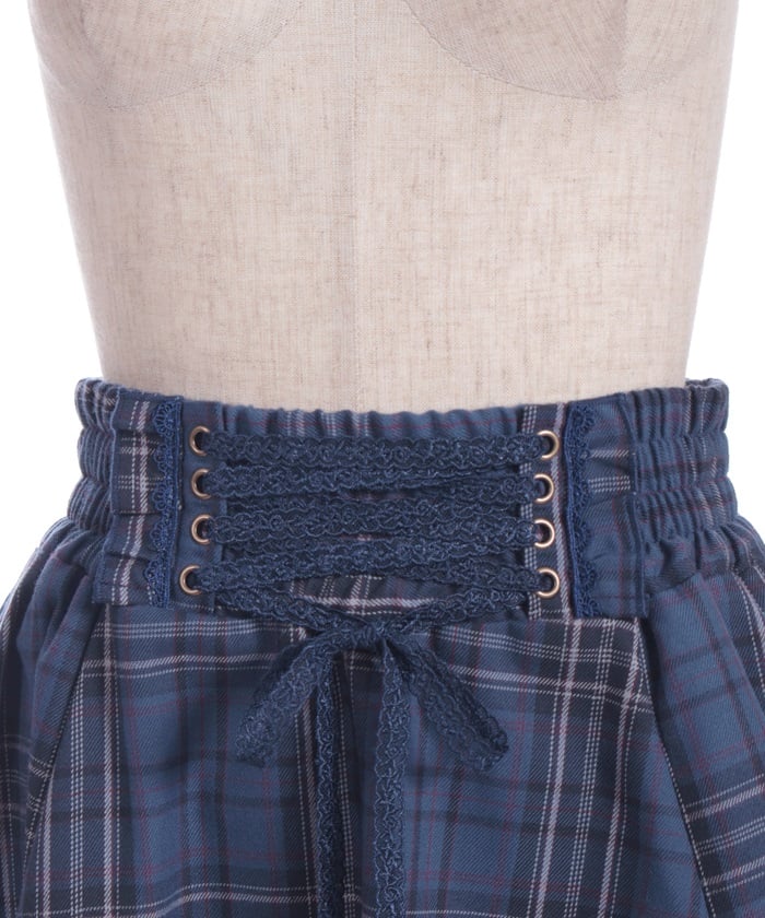 Tartan Plaid Irregular Hem Skirt