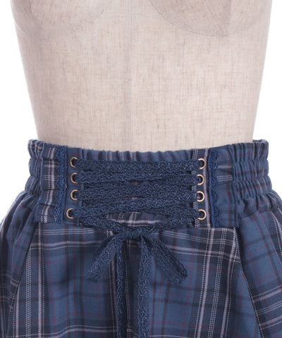 Tartan Plaid Irregular Hem Skirt