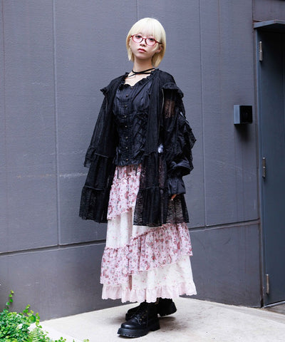 Small Flower & Lace Patchwork Skirt