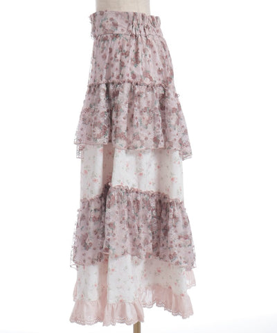 Small Flower & Lace Patchwork Skirt