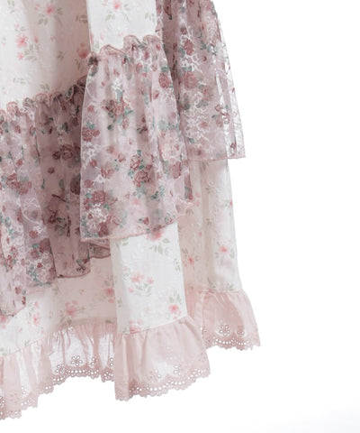 Small Flower & Lace Patchwork Skirt