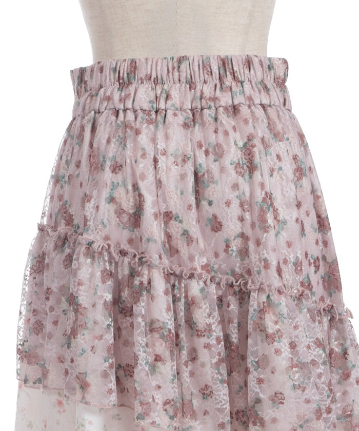 Small Flower & Lace Patchwork Skirt