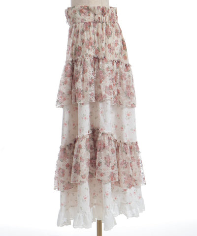 Small Flower & Lace Patchwork Skirt