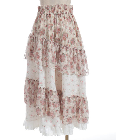 Small Flower & Lace Patchwork Skirt
