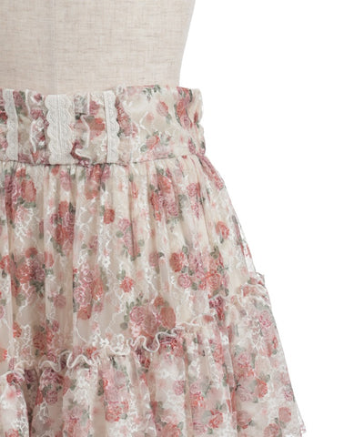 Small Flower & Lace Patchwork Skirt