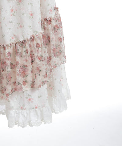 Small Flower & Lace Patchwork Skirt