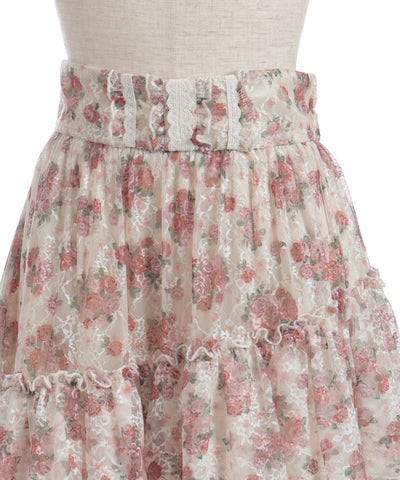 Small Flower & Lace Patchwork Skirt