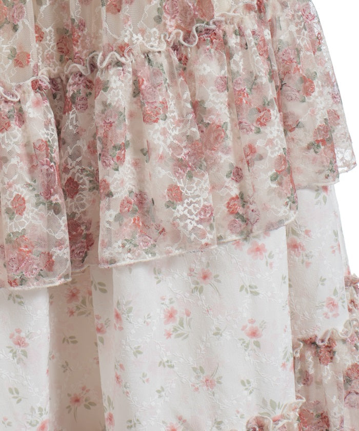Small Flower & Lace Patchwork Skirt