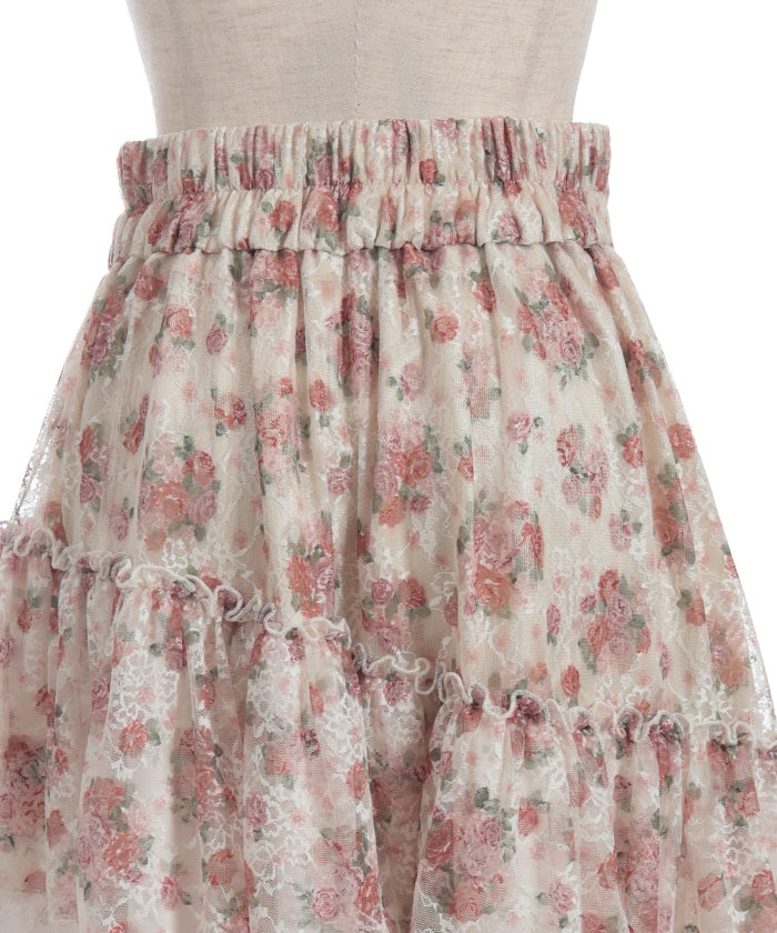 Small Flower & Lace Patchwork Skirt