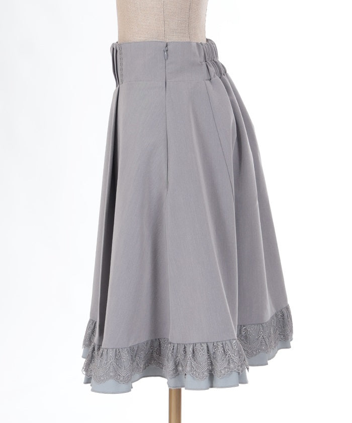 Frill Design Tuck Skirt