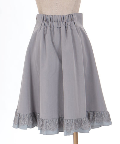 Frill Design Tuck Skirt