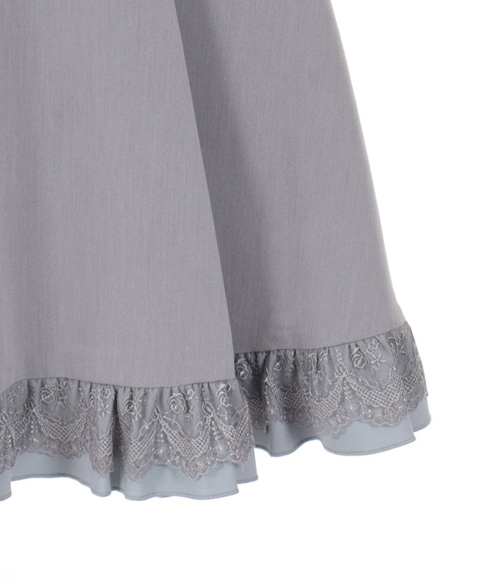 Frill Design Tuck Skirt