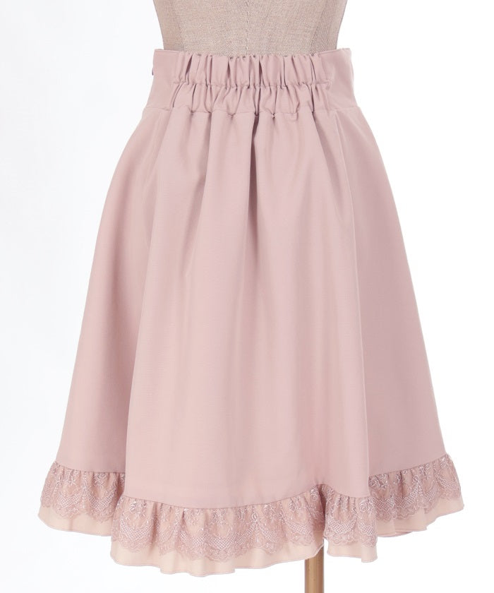 Frill Design Tuck Skirt