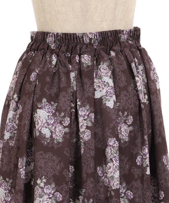 Grand Bouquet Pattern Skirt