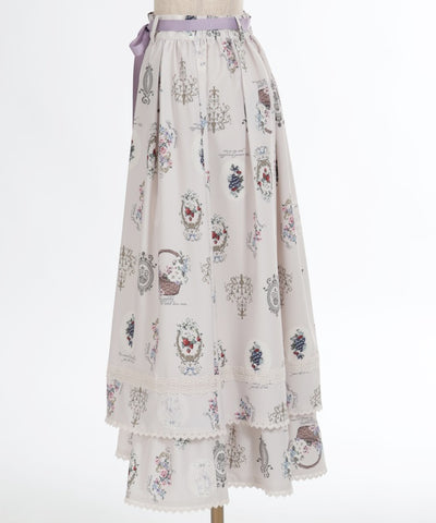 Antique Fruits Pattern Skirt