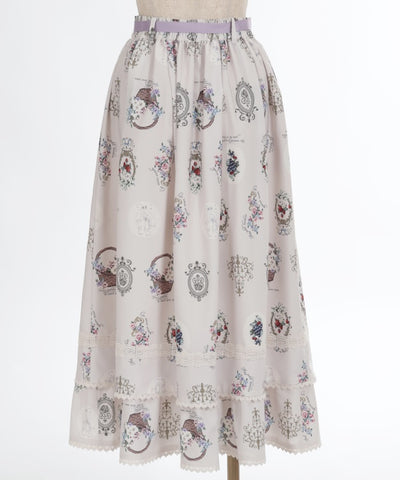 Antique Fruits Pattern Skirt