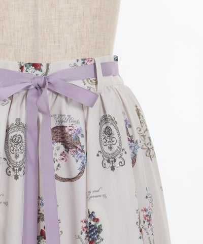 Antique Fruits Pattern Skirt