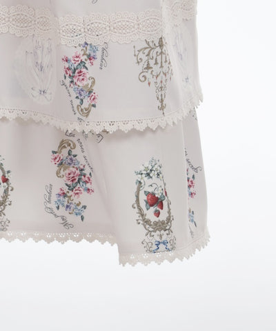 Antique Fruits Pattern Skirt