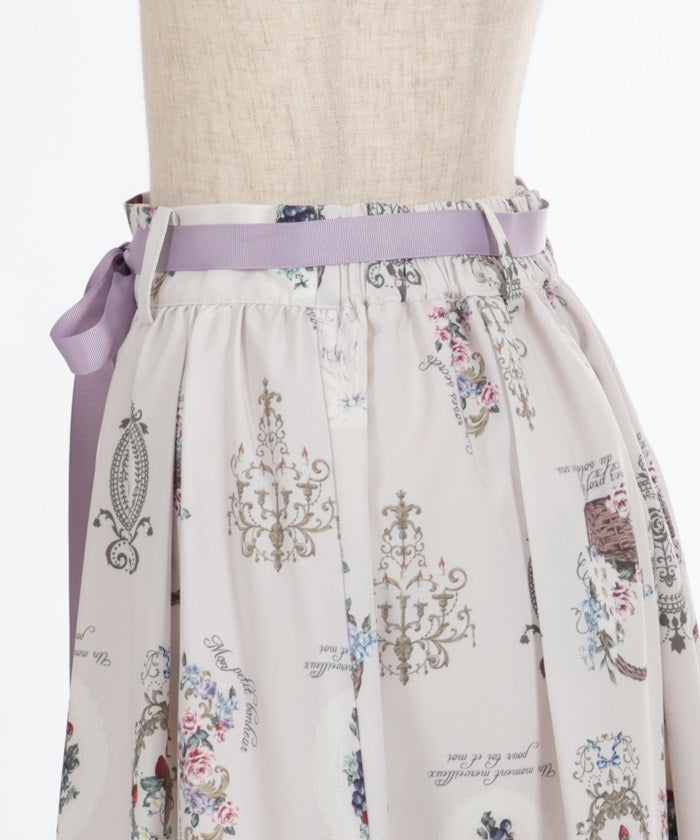 Antique Fruits Pattern Skirt