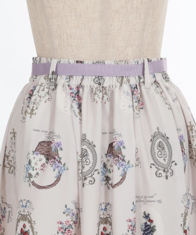 Antique Fruits Pattern Skirt