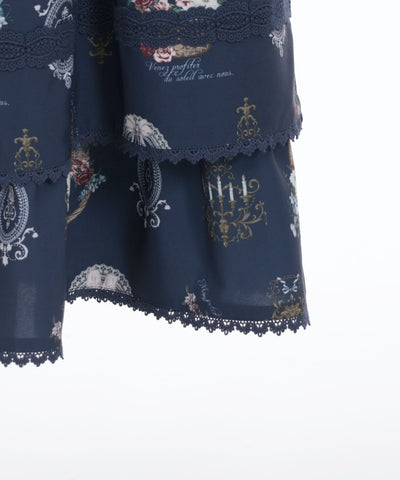 Antique Fruits Pattern Skirt