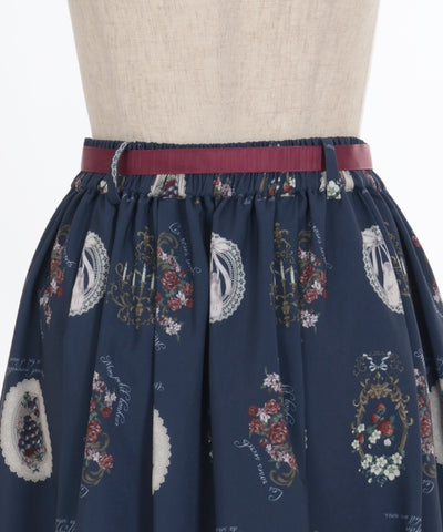 Antique Fruits Pattern Skirt