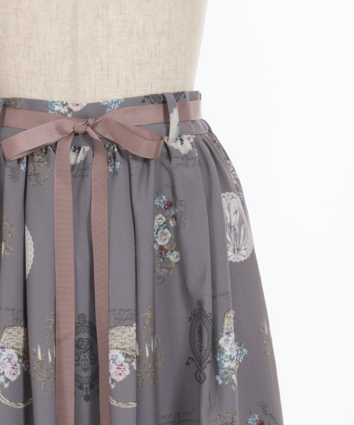 Antique Fruits Pattern Skirt