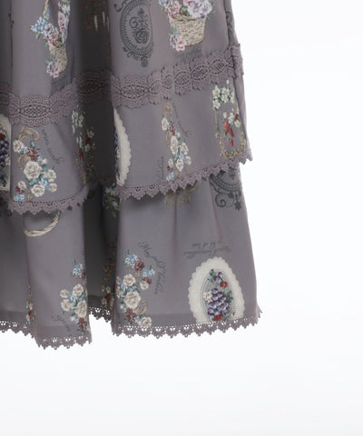 Antique Fruits Pattern Skirt