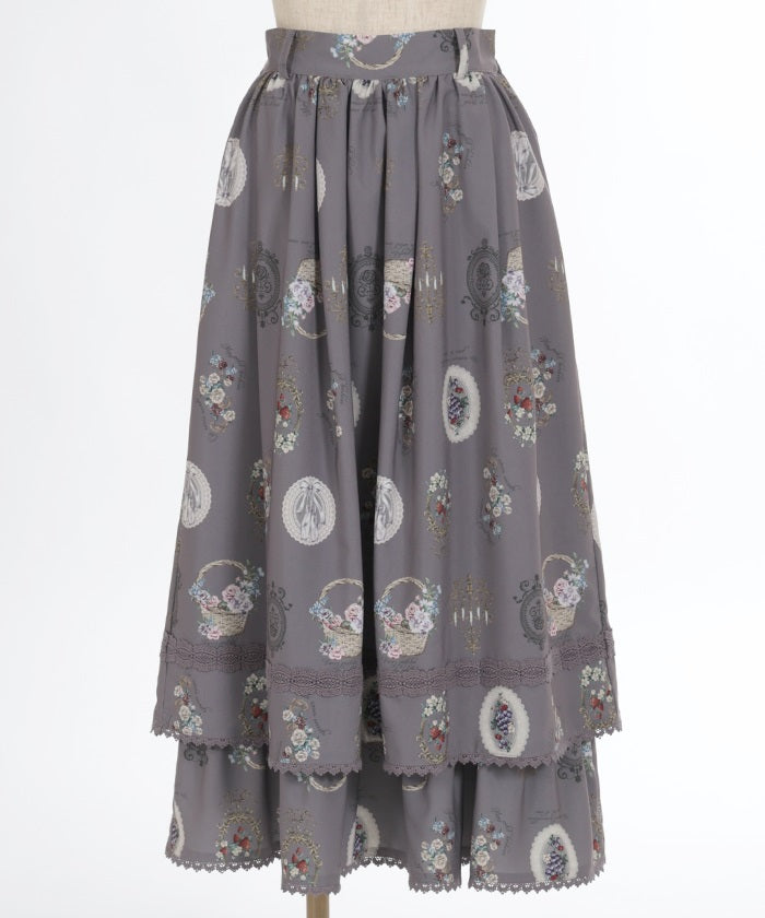 Antique Fruits Pattern Skirt