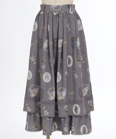 Antique Fruits Pattern Skirt