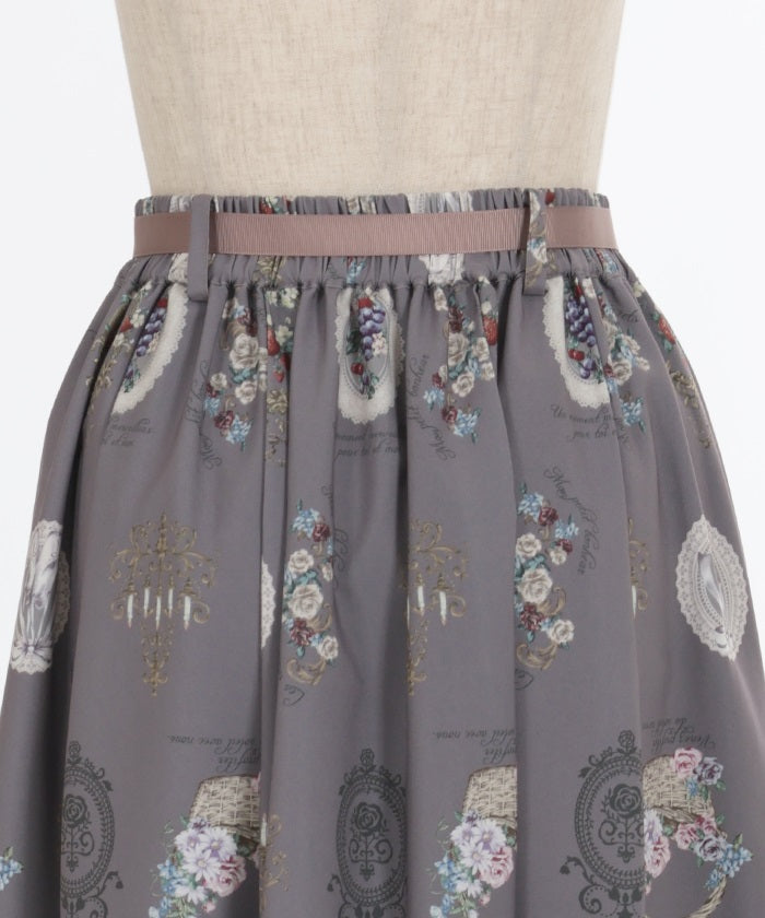 Antique Fruits Pattern Skirt