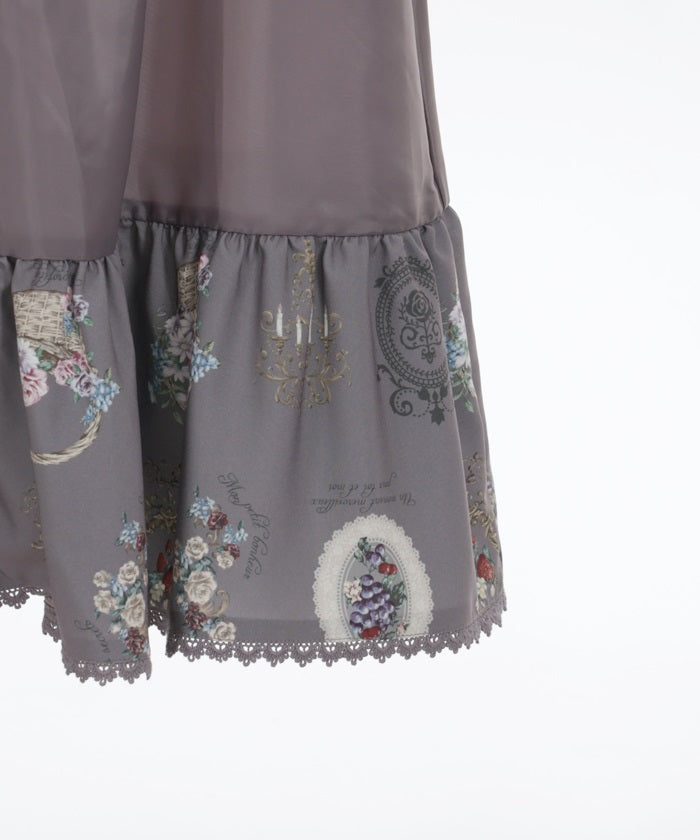 Antique Fruits Pattern Skirt