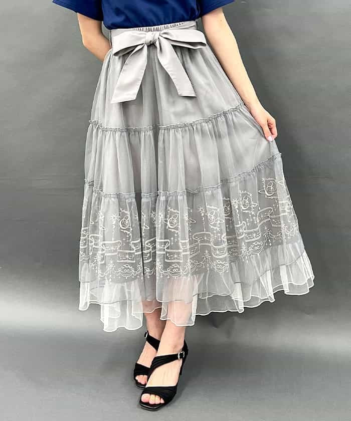 Etoile Embroidery Tulle Skirt